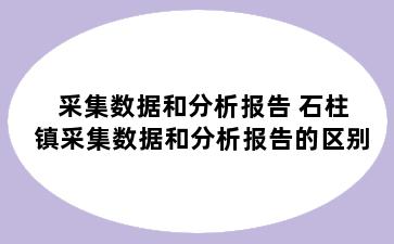 采集数据和分析报告 石柱镇采集数据和分析报告的区别